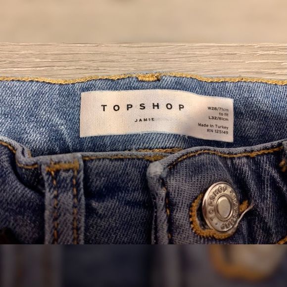 Topshop Jaime High Rise Blue Jeans - Picture 6 of 12